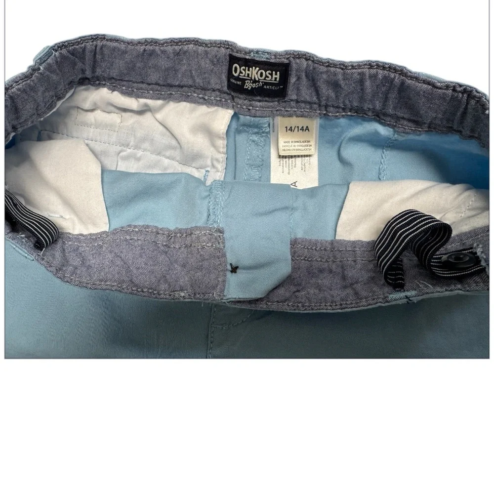Oshkosh B'gosh 2 Pcs. Boy’s Blue /Orange Chino Shorts Size:14